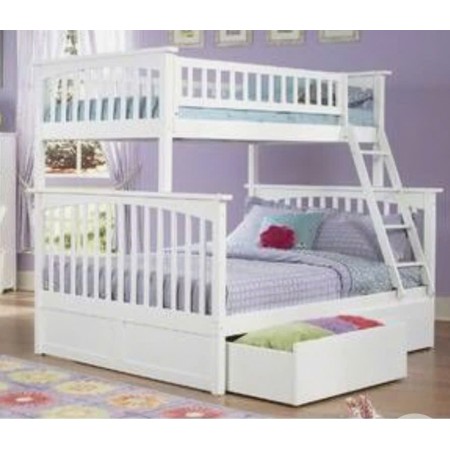 B118 Wh : Giường 2 Tầng + Hộc Kéo - 1m / 1m2 B118 Wh : Giường 2 Tầng + Hộc Kéo - 1m / 1m2